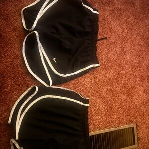 Nike Tempo Dri-FIT Running Shorts Black White Trim Women’s XS NEW‎ (2 Pairs)